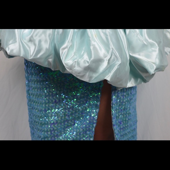 Vintage OOAK Mermaid Costume Sequin Cocktail Dress - Picture 6 of 10